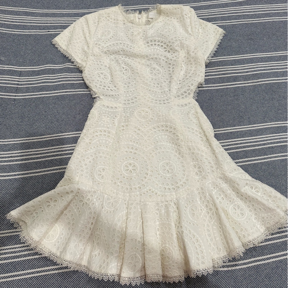 ZIMMERMANN Mercer Flutter Dress White